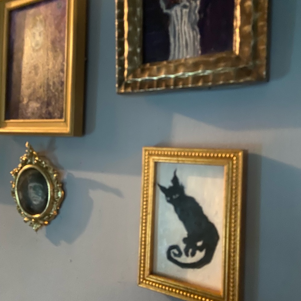 Gold Framed Cat Art